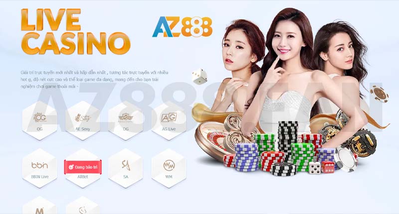 Sân chơi casino AZ888 với nhiều ưu điểm vượt trội